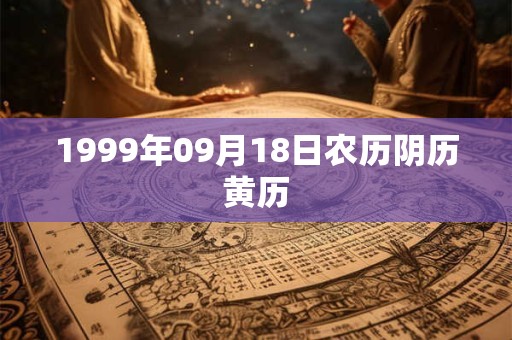 1999年09月18日农历阴历黄历