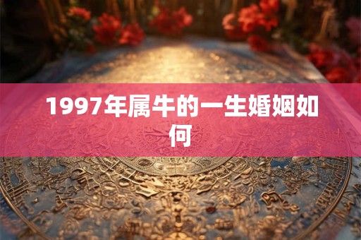 1997年属牛的一生婚姻如何