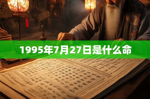 1995年7月27日是什么命