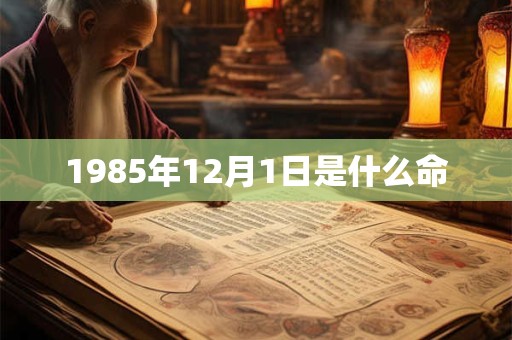 1985年12月1日是什么命