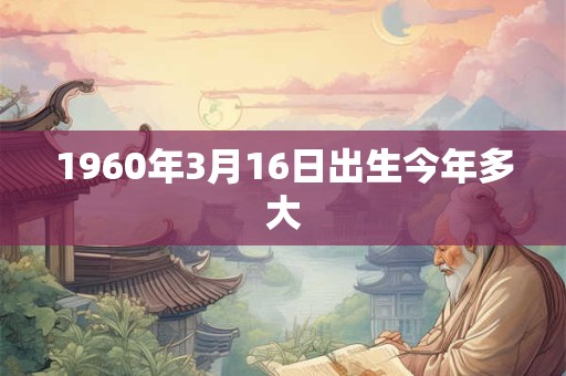 1960年3月16日出生今年多大
