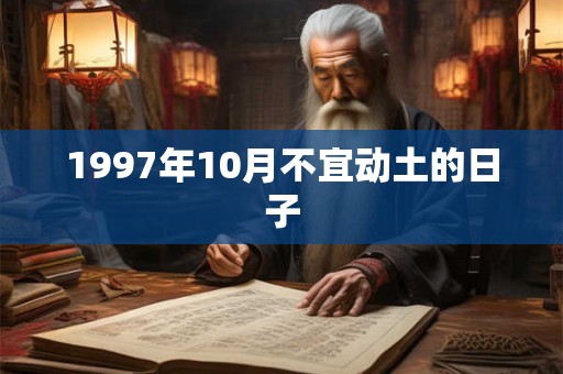1997年10月不宜动土的日子