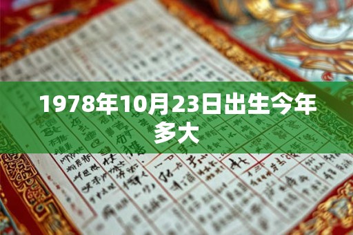 1978年10月23日出生今年多大
