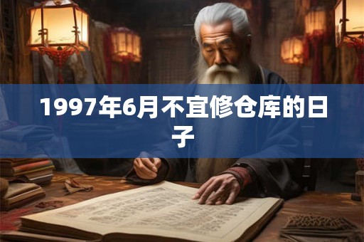 1997年6月不宜修仓库的日子