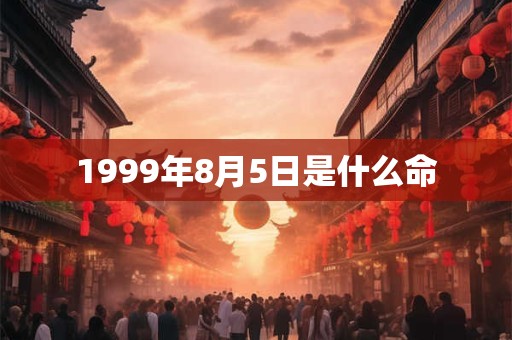 1999年8月5日是什么命