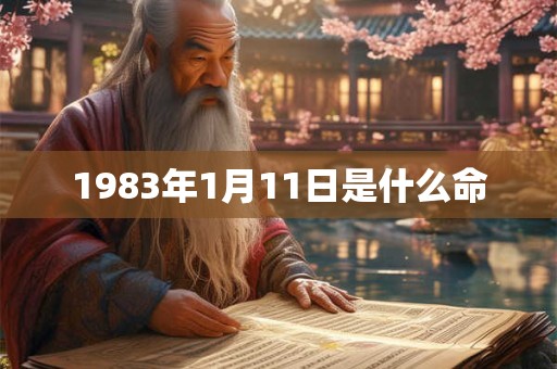 1983年1月11日是什么命 1983年1月11日是什么命