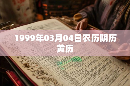 1999年03月04日农历阴历黄历