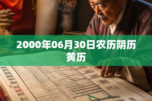 2000年06月30日农历阴历黄历