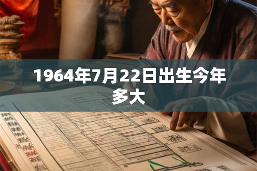 1964年7月22日出生今年多大