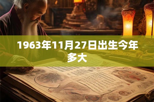 1963年11月27日出生今年多大