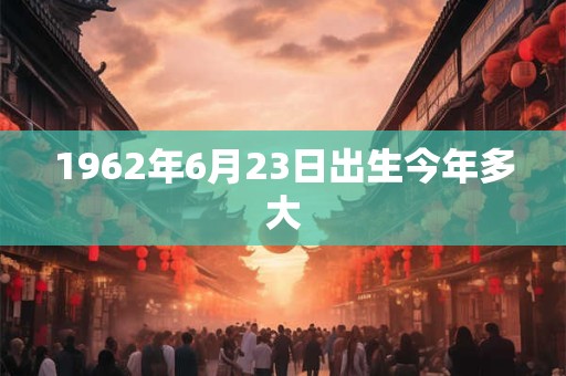 1962年6月23日出生今年多大