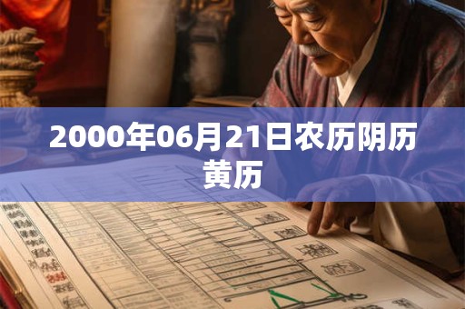 2000年06月21日农历阴历黄历