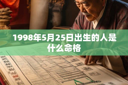 1998年5月25日出生的人是什么命格