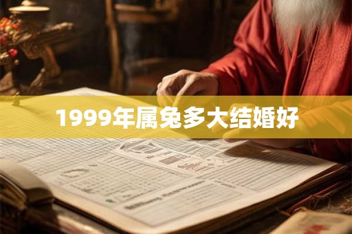 1999年属兔多大结婚好