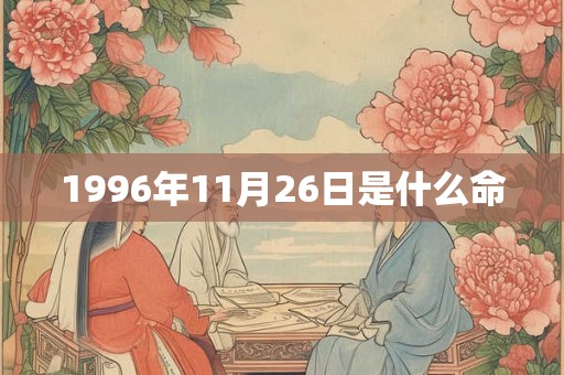 1996年11月26日是什么命