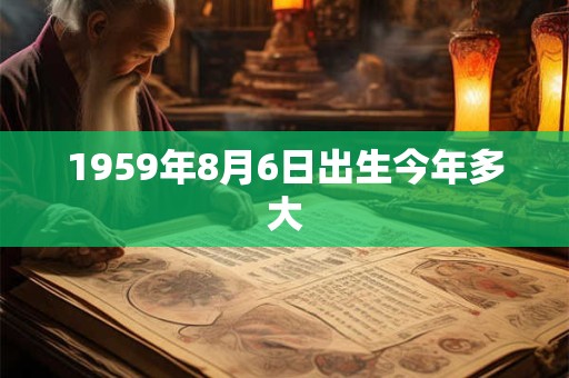 1959年8月6日出生今年多大