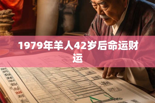 1979年羊人42岁后命运财运