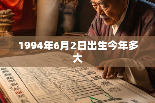 1994年6月2日出生今年多大