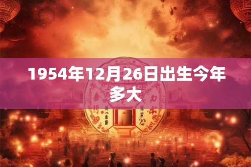 1954年12月26日出生今年多大