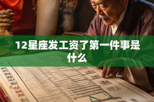 12星座发工资了第一件事是什么