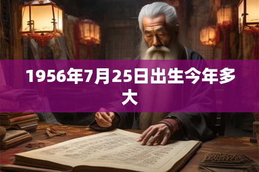1956年7月25日出生今年多大