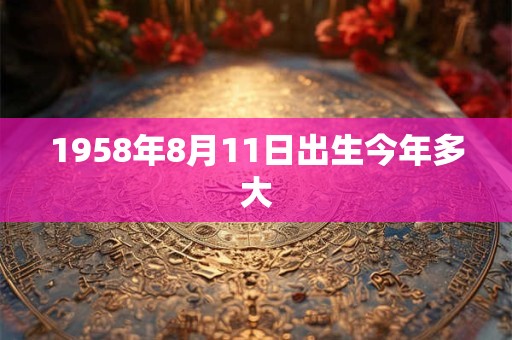 1958年8月11日出生今年多大
