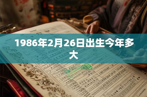 1986年2月26日出生今年多大