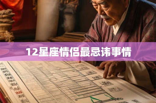 12星座情侣最忌讳事情