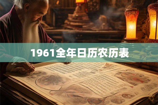 1961全年日历农历表