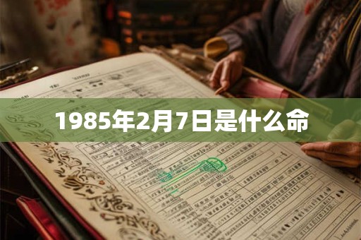 1985年2月7日是什么命 1985年2月7日是什么命