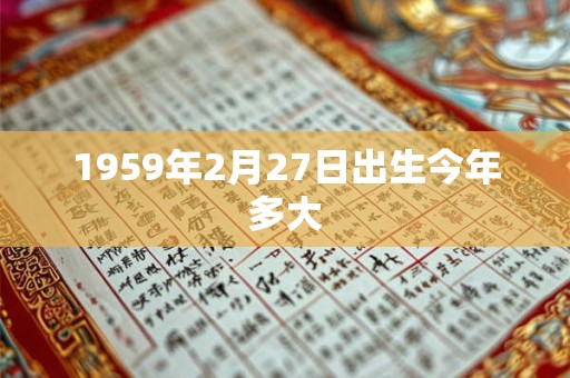 1959年2月27日出生今年多大