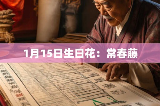 1月15日生日花：常春藤