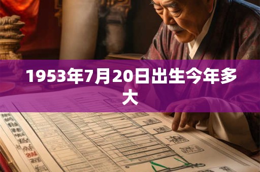 1953年7月20日出生今年多大