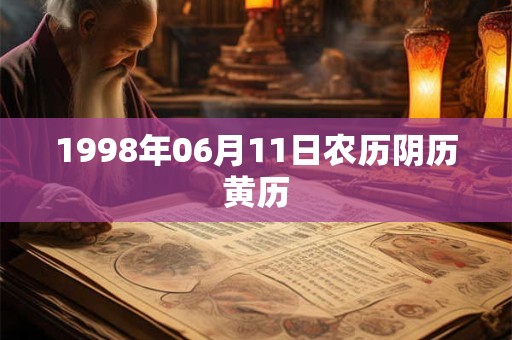 1998年06月11日农历阴历黄历