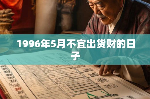 1996年5月不宜出货财的日子