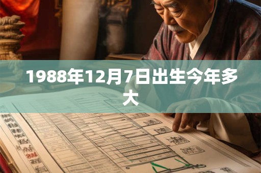 1988年12月7日出生今年多大