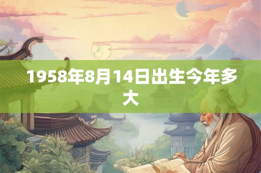 1958年8月14日出生今年多大