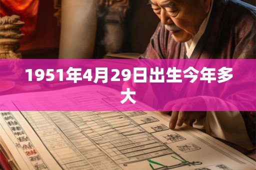 1951年4月29日出生今年多大