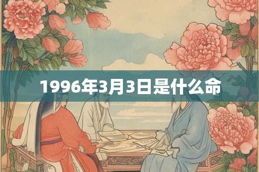 1996年3月3日是什么命