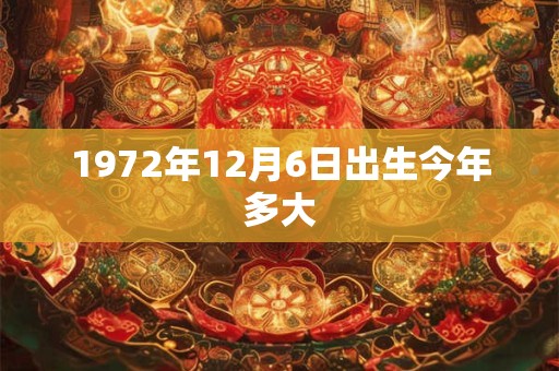1972年12月6日出生今年多大