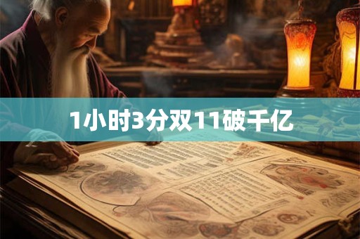1小时3分双11破千亿