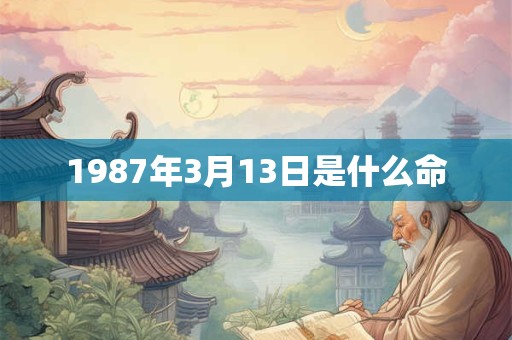1987年3月13日是什么命