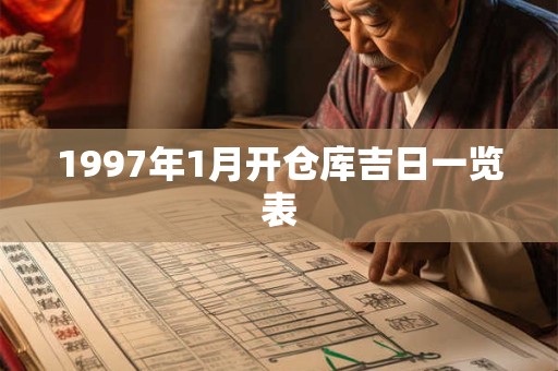 1997年1月开仓库吉日一览表