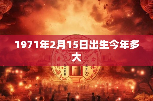 1971年2月15日出生今年多大