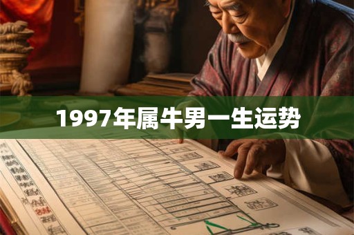 1997年属牛男一生运势