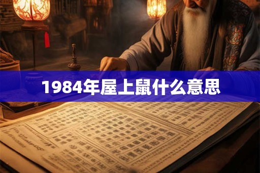 1984年屋上鼠什么意思