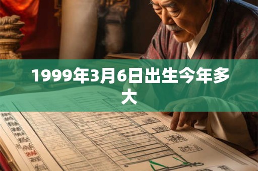 1999年3月6日出生今年多大
