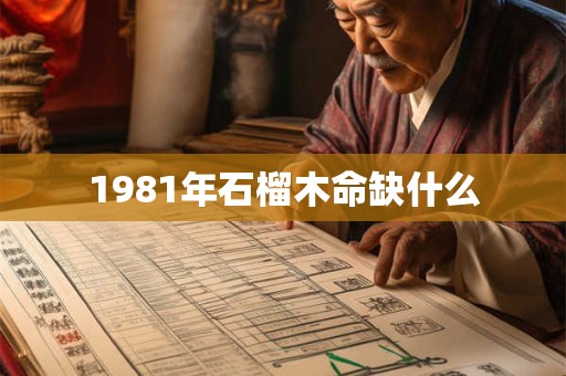 1981年石榴木命缺什么
