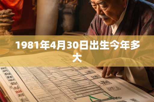 1981年4月30日出生今年多大