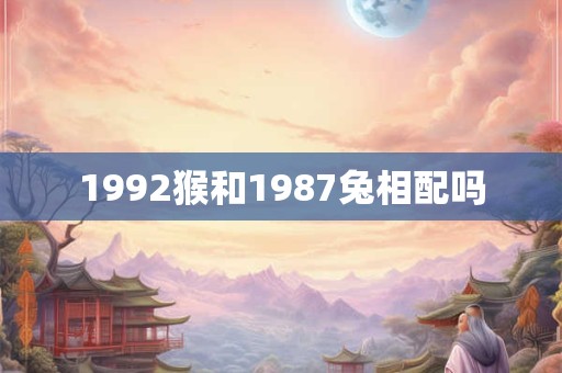 1992猴和1987兔相配吗